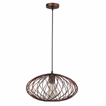 Distribuidor - Lâmpadas Diversas | Colgantes Rustica | COLGANTE CORMORAN 1XE27 MARRON OXIDO REGX40X40 CM Ref: 132091102